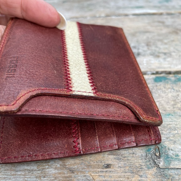 Fossil brown leather vintage wallet - Picture 8 of 10